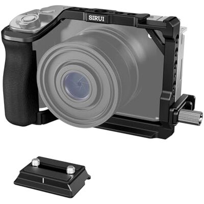 Sirui Jaula para Cámara con Agarre de Silicona, Kit Completo para Sony ZV-E1 con Clip para Cable HDMI, Placa de Liberación Rápida Tipo Arca Incorporada, Zapata Fría y Múltiples Orificios Rosca Sirui Jaula para Cámara con Agarre de Silicona, Kit Completo para Sony ZV-E1 con Clip para Cable HDMI, Placa de Liberación Rápida Tipo Arca Incorporada, Zapata Fría y Múltiples Orificios Rosca
