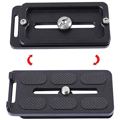 iShoot Placa de liberación rápida para cámara de 80mm QS-80 con Tornillo de 1/4 Pulgadas, Compatible con Cabezal de Bola de trípode Arca-Swiss Fit Abrazadera de Cabeza panorámica iShoot Placa de liberación rápida para cámara de 80mm QS-80 con Tornillo de 1/4 Pulgadas, Compatible con Cabezal de Bola de trípode Arca-Swiss Fit Abrazadera de Cabeza panorámica