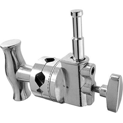 KUPO Grip Head C/W Baby Spigot 2 1/2 pulgadas con pin fijo para bebé (espiga de bebé de 16 mm) Montura de iluminación de acero inoxidable plateado Montaje en trípode KUPO Grip Head C/W Baby Spigot 2 1/2 pulgadas con pin fijo para bebé (espiga de bebé de 16 mm) Montura de iluminación de acero inoxidable plateado Montaje en trípode