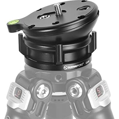 Sunwayfoto Cabezal de trípode con Base de nivelación LB-68, Capacidad de Carga de 10 kg Sunwayfoto Cabezal de trípode con Base de nivelación LB-68, Capacidad de Carga de 10 kg