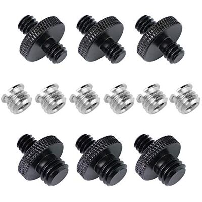 Frgyee Juego de 12 Adaptadores de Tornillos de Cámara para Soporte de Cámara, Monópode, Rótula, Soporte de Iluminación Frgyee Juego de 12 Adaptadores de Tornillos de Cámara para Soporte de Cámara, Monópode, Rótula, Soporte de Iluminación
