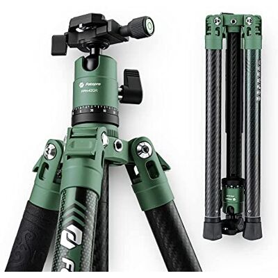 Fotopro 152 CM Trípode de Cámara de Fibra de Carbono con Monopie Cabeza de Bola 360 1/4 Placa de Liberación Rápida Trípode Profesional DSLR para Cámara Carga Máxima de 10 KG Verde Fotopro 152 CM Trípode de Cámara de Fibra de Carbono con Monopie Cabeza de Bola 360 1/4 Placa de Liberación Rápida Trípode Profesional DSLR para Cámara Carga Máxima de 10 KG Verde