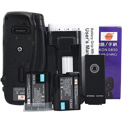 DSTE MB-D18 empuñadura de batería con función de control remoto por infrarrojos + 2 x EN-EL15 Batería para Nikon D850 Digital SLR Cámara DSTE MB-D18 empuñadura de batería con función de control remoto por infrarrojos + 2 x EN-EL15 Batería para Nikon D850 Digital SLR Cámara