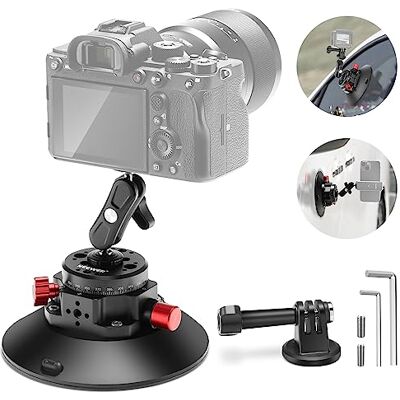 NEEWER 6"/15.2cm Soporte Ventosa Cámara con Brazo Mágico Cabezal Esférico, Metal Suction Cup Mount Parabrisas Coche, Ideal para Action Camera/Phone Holder con 1/4" & 3/8" Orificios para ARRI NEEWER 6"/15.2cm Soporte Ventosa Cámara con Brazo Mágico Cabezal Esférico, Metal Suction Cup Mount Parabrisas Coche, Ideal para Action Camera/Phone Holder con 1/4" & 3/8" Orificios para ARRI