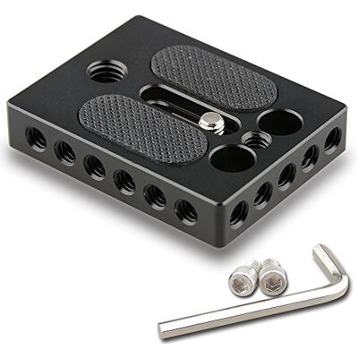 CAMVATE cámara Queso – Placa Base con 1/4 "& 3/8" Rosca Agujero para DSLR Cámara Cage RIG CAMVATE cámara Queso – Placa Base con 1/4 "& 3/8" Rosca Agujero para DSLR Cámara Cage RIG