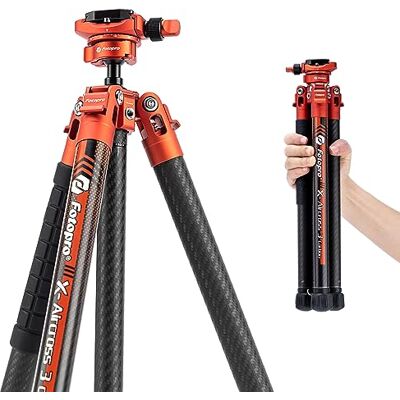 Fotopro X-Aircross 3 Lite Trípode Ligero para cámara de Viaje de 152CM con Cabeza de Bola panorámica, 0.8KG, Ultraligero, portátil, Profesional, trípode de Fibra de Carbono para cámara Fotopro X-Aircross 3 Lite Trípode Ligero para cámara de Viaje de 152CM con Cabeza de Bola panorámica, 0.8KG, Ultraligero, portátil, Profesional, trípode de Fibra de Carbono para cámara