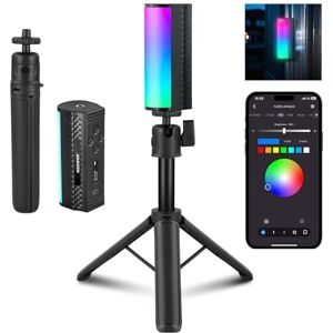 NEEWER Varita Luz Magnética Manual con Trípode Escritorio, 17 Escenas, App Control 360° Todo RGB Mini LED Luz Video, 2500K-8500K Regulable CRI97 para Fotografía Vlog TikTok, Batería de 2550mAh, TL97C NEEWER Varita Luz Magnética Manual con Trípode Escritorio, 17 Escenas, App Control 360° Todo RGB Mini LED Luz Video, 2500K-8500K Regulable CRI97 para Fotografía Vlog TikTok, Batería de 2550mAh, TL97C