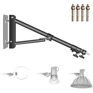 NEEWER Triángulo Montaje en Pared Boom Brazo para Fotografía de Estudio Estroboscópica Luz Monolights Softboxes Reflectores de Paraguas, Rotación Flexible de 180 Grados, Longitud Máxima 180Cm (Negro) NEEWER Triángulo Montaje en Pared Boom Brazo para Fotografía de Estudio Estroboscópica Luz Monolights Softboxes Reflectores de Paraguas, Rotación Flexible de 180 Grados, Longitud Máxima 180Cm (Negro)