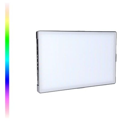 Rollei Lumis Slim LED L RGB Lámpara de vídeo (396 ledes, 3200-5600 K, 24 W, 21 efectos, 360 matices de color y 2180 lux (0.5 m a 5500 K) Rollei Lumis Slim LED L RGB Lámpara de vídeo (396 ledes, 3200-5600 K, 24 W, 21 efectos, 360 matices de color y 2180 lux (0.5 m a 5500 K)
