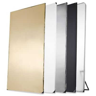 walimex pro Panel reflector 5 en 1 (1 x 2 m) negro/plata/blanco/dorado/luz transmitida (incl. bolsa de transporte) walimex pro Panel reflector 5 en 1 (1 x 2 m) negro/plata/blanco/dorado/luz transmitida (incl. bolsa de transporte)