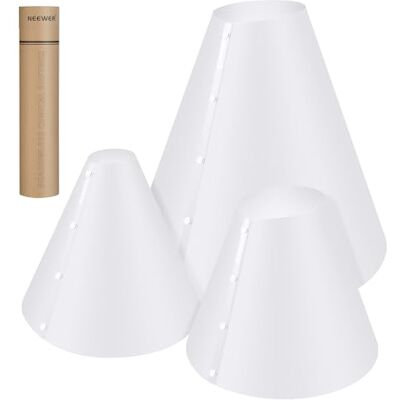 NEEWER Paquete de 3 Conos Luz (14"/15"/20"), Actualizado 0,5mm Grosor Difusor Flash Fotografía, Alternativa para Fotografía Joyería Fotografía Caja Luz, sin Sombras Reflejos, NK006 NEEWER Paquete de 3 Conos Luz (14"/15"/20"), Actualizado 0,5mm Grosor Difusor Flash Fotografía, Alternativa para Fotografía Joyería Fotografía Caja Luz, sin Sombras Reflejos, NK006