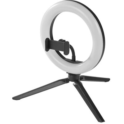 OSRAM LINEAR lámpara LED anular móvil para escritorio, PC negro, protección IP20, para reuniones online OSRAM LINEAR lámpara LED anular móvil para escritorio, PC negro, protección IP20, para reuniones online