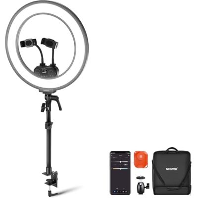 NEEWER RL45B Anillo de luz para Escritorio, 18 Pulgadas, para teléfono móvil, cámara, portátil, Juego de iluminación LED, Soporte para teléfono, Soporte de Mesa, Montaje en Cabeza de Bola, cámara NEEWER RL45B Anillo de luz para Escritorio, 18 Pulgadas, para teléfono móvil, cámara, portátil, Juego de iluminación LED, Soporte para teléfono, Soporte de Mesa, Montaje en Cabeza de Bola, cámara