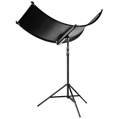 walimex pro Set de Reflector Tipo Halfpipe + trípode WT-806, 150 x 60 cm, cóncavo, 3 en 1, Plata/Blanco/Onda/Oro, con Soporte de luz (hasta 256 cm) para fotografía de Retrato walimex pro Set de Reflector Tipo Halfpipe + trípode WT-806, 150 x 60 cm, cóncavo, 3 en 1, Plata/Blanco/Onda/Oro, con Soporte de luz (hasta 256 cm) para fotografía de Retrato