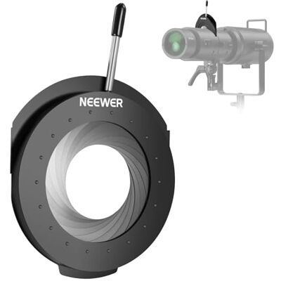 NEEWER Obturador Iris Solo para LS-300 Spotlight Snoot, 5-60mm Adjustable Aperture Diafragma Obturador Láminas Resistente al Calor para Estudio Luz Continua LED Video Light Spot Control, CSS3 NEEWER Obturador Iris Solo para LS-300 Spotlight Snoot, 5-60mm Adjustable Aperture Diafragma Obturador Láminas Resistente al Calor para Estudio Luz Continua LED Video Light Spot Control, CSS3