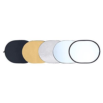 Rollei Pro 5 en 1 Collapsible Reflector 92 x 122 cm Reflector Plegable Ovalado con Diferentes Fundas (Difusor, Plateado, Oro, Blanco, Negro) Rollei Pro 5 en 1 Collapsible Reflector 92 x 122 cm Reflector Plegable Ovalado con Diferentes Fundas (Difusor, Plateado, Oro, Blanco, Negro)