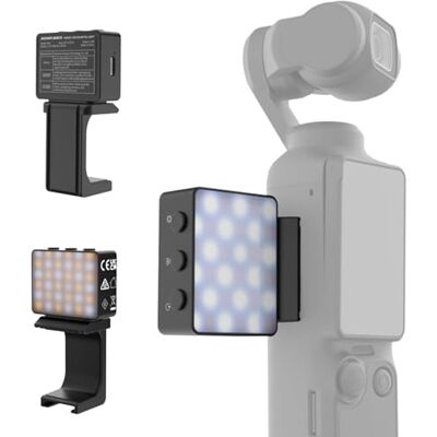 NEEWER Basics Bi Color Magnética Luz Cámara Auxiliar Foco LED Camera Light Compatible con dji OSMO Pocket 3, 1.5W Mini Luz LED Relleno Plástico Recargable para TikTok Vlog Selfie Video Grabación, M24 NEEWER Basics Bi Color Magnética Luz Cámara Auxiliar Foco LED Camera Light Compatible con dji OSMO Pocket 3, 1.5W Mini Luz LED Relleno Plástico Recargable para TikTok Vlog Selfie Video Grabación, M24