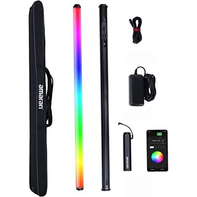 Aputure Amaran T4c RGB Video Light Wand Stick, 2500K ~ 7500K Ajustable RGB Full Color LED Tube Light, 15 Light Effects App Control (120cm) Aputure Amaran T4c RGB Video Light Wand Stick, 2500K ~ 7500K Ajustable RGB Full Color LED Tube Light, 15 Light Effects App Control (120cm)