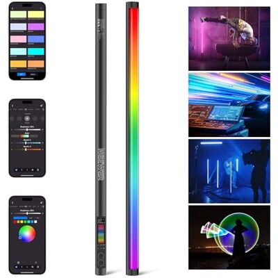 NEEWER RGB Tubo Luz, 30W Luz Video LED RGBWW Varita de Luz a Todo Color con 18 Escenas 7 Píxeles Efectos 2500-10000K CRI97/TLCI98 6000mAh, Control App/2.4G/DMX para Grabación Fotografía, TL90C NEEWER RGB Tubo Luz, 30W Luz Video LED RGBWW Varita de Luz a Todo Color con 18 Escenas 7 Píxeles Efectos 2500-10000K CRI97/TLCI98 6000mAh, Control App/2.4G/DMX para Grabación Fotografía, TL90C