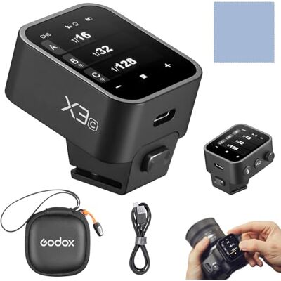 GODOX X3-C TTL 2.4G Transmisor de Disparo de Flash inalámbrico Autoflash 32 Canales 16 Grupos con Pantalla táctil OLED Múltiples Modos de Flash Puerto USB Compatible con cámaras Canon GODOX X3-C TTL 2.4G Transmisor de Disparo de Flash inalámbrico Autoflash 32 Canales 16 Grupos con Pantalla táctil OLED Múltiples Modos de Flash Puerto USB Compatible con cámaras Canon