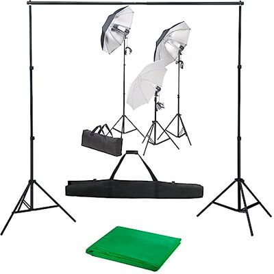 vidaXL Kit de Estudio fotográfico con Set de Luces y Fondo vidaXL Kit de Estudio fotográfico con Set de Luces y Fondo