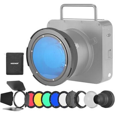 NEEWER CQB1 Kit de Accesorios de Flash magnético Exclusivo para Flash de fotografía de Estudio al Aire Libre Q4/Q6/Q4PRO, Incluye 10 adaptadores de difusor de modificador de Flash de Control de luz NEEWER CQB1 Kit de Accesorios de Flash magnético Exclusivo para Flash de fotografía de Estudio al Aire Libre Q4/Q6/Q4PRO, Incluye 10 adaptadores de difusor de modificador de Flash de Control de luz