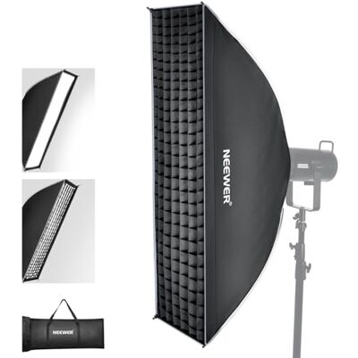 NEEWER Kit de Caja de luz Rectangular, 12 x 47 Pulgadas, Caja Suave con difusores de luz para Estudio, fotografía, grabación de Video, iluminación de transmisión, Compatible con Aputure 120d NEEWER Kit de Caja de luz Rectangular, 12 x 47 Pulgadas, Caja Suave con difusores de luz para Estudio, fotografía, grabación de Video, iluminación de transmisión, Compatible con Aputure 120d