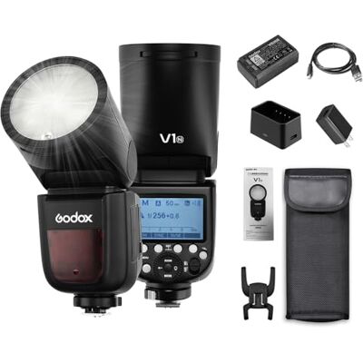GODOX V1-N Flash Profesional para Cámara Speedlite Speedlight Cabeza Redonda Inalámbrica 2.4G Fresnel Zoom para Nikon D5300 D750 D850 D7100 Z7Cámaras Videocámaras para Retrato de Boda Fotografía de GODOX V1-N Flash Profesional para Cámara Speedlite Speedlight Cabeza Redonda Inalámbrica 2.4G Fresnel Zoom para Nikon D5300 D750 D850 D7100 Z7Cámaras Videocámaras para Retrato de Boda Fotografía de