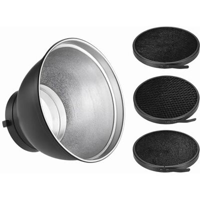 Andoer 7 "Reflector Estándar de la Lámpara del Difusor Plato de Sombra con 20 ° 40 ° 60 ° Rejilla del Panal para Bowens Monte Studio Estroboscópica Flash Luz Speedlite Andoer 7 "Reflector Estándar de la Lámpara del Difusor Plato de Sombra con 20 ° 40 ° 60 ° Rejilla del Panal para Bowens Monte Studio Estroboscópica Flash Luz Speedlite