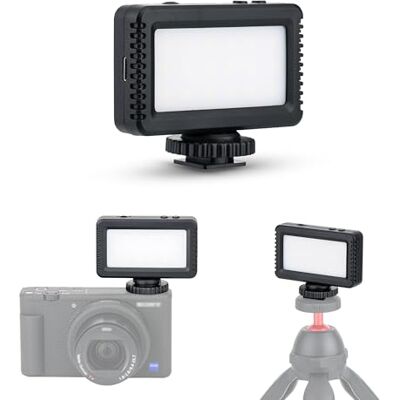 KIWIFOTOS Mini Luz de Vídeo de Cámara para Son. ZV-E10 ZV-1 ZVE10 II ZV1II ZV1F A6400 A6100 Fuji XS10 X100VI Canon PowerShot V1 M50 II, Lámpara de Relleno LED Recargable de Iluminación Vlog Portátil KIWIFOTOS Mini Luz de Vídeo de Cámara para Son. ZV-E10 ZV-1 ZVE10 II ZV1II ZV1F A6400 A6100 Fuji XS10 X100VI Canon PowerShot V1 M50 II, Lámpara de Relleno LED Recargable de Iluminación Vlog Portátil