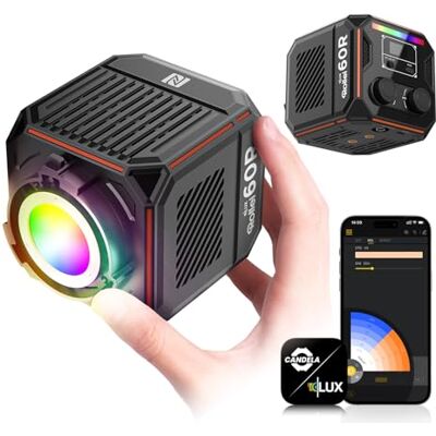 Rollei Lux 60 RGB Cube Foco Led Vídeo con Batería y Carga por DC/Tipo C 60 W Luz Fotografía Ultra Compacto 911 g Iluminación Continua Control de App Candela, Foco-Luz-Led-Video-Fotografia Rollei Lux 60 RGB Cube Foco Led Vídeo con Batería y Carga por DC/Tipo C 60 W Luz Fotografía Ultra Compacto 911 g Iluminación Continua Control de App Candela, Foco-Luz-Led-Video-Fotografia