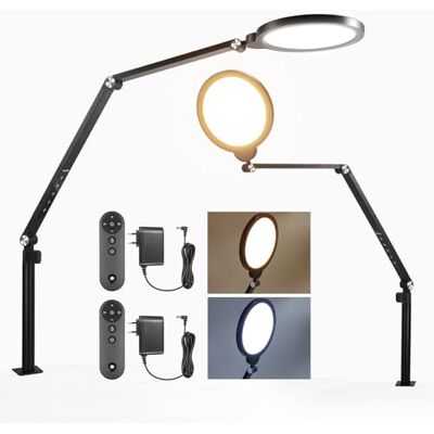 NEEWER BÁSICO 18W 7" Aro Luz LED Circular con Soporte Escritorio/C Clamp, Paquete de 2 3000K-6500K Regulable para Cideoconferencias Streaming Teléfono Grabación Selfies Portátil Ordenador Zoom, R18 NEEWER BÁSICO 18W 7" Aro Luz LED Circular con Soporte Escritorio/C Clamp, Paquete de 2 3000K-6500K Regulable para Cideoconferencias Streaming Teléfono Grabación Selfies Portátil Ordenador Zoom, R18