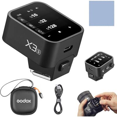 GODOX X3-S 2.4G Transmisor de Disparo de Flash inalámbrico, Flash automático TTL, Pantalla táctil OLED Grande, múltiples Modos de Flash, Puerto USB, 32 Canales 16 Grupos compatibles con cámara Sony GODOX X3-S 2.4G Transmisor de Disparo de Flash inalámbrico, Flash automático TTL, Pantalla táctil OLED Grande, múltiples Modos de Flash, Puerto USB, 32 Canales 16 Grupos compatibles con cámara Sony