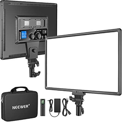 NEEWER NL288 Luz de Video LED con 2.4G Control Remoto 45W 4800Lux 3200K-5600K CRI 97+ Regulable Bicolor 18" Panel de Iluminación para Fotografía Youtube Live Streaming Videoconferencia Zoom Meeting NEEWER NL288 Luz de Video LED con 2.4G Control Remoto 45W 4800Lux 3200K-5600K CRI 97+ Regulable Bicolor 18" Panel de Iluminación para Fotografía Youtube Live Streaming Videoconferencia Zoom Meeting