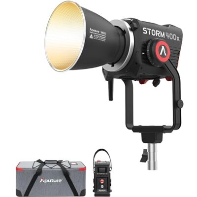 Aputure Storm 400x Foco LED Vídeo Bicolor 400W, Chip Blair 2500K-10000K, Control Verde-Magenta, CRMX DMX IP65, Montura ProLock Bowens con Reflector 35° para Fotografía y Rodaje Profesional Aputure Storm 400x Foco LED Vídeo Bicolor 400W, Chip Blair 2500K-10000K, Control Verde-Magenta, CRMX DMX IP65, Montura ProLock Bowens con Reflector 35° para Fotografía y Rodaje Profesional