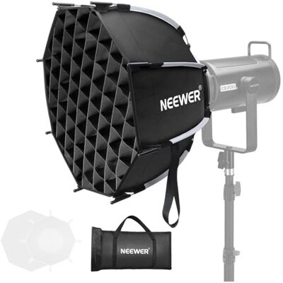 NEEWER Kit Octogonal Softbox de 17.7 Pulgadas, Caja Suave parabólica con difusores de luz para Estudio, fotografía, grabación de Video, iluminación de transmisión, Compatible con Aputure 120d NEEWER Kit Octogonal Softbox de 17.7 Pulgadas, Caja Suave parabólica con difusores de luz para Estudio, fotografía, grabación de Video, iluminación de transmisión, Compatible con Aputure 120d
