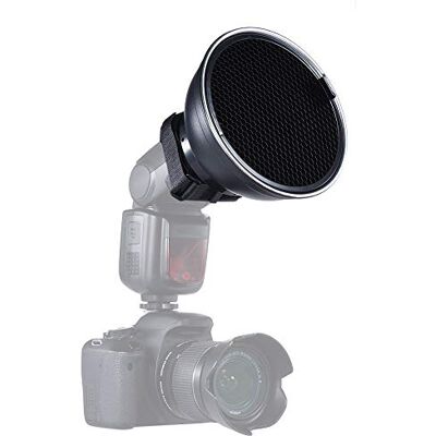 Andoer 5,9in/15cm Plata Difusor Beauty Dish con 30 Grado de Nido de Abeja para Canon Nikon Yongnuo Godox Meike Vivitar Fotografía en la Cámara Flash Speedlite de Destello Andoer 5,9in/15cm Plata Difusor Beauty Dish con 30 Grado de Nido de Abeja para Canon Nikon Yongnuo Godox Meike Vivitar Fotografía en la Cámara Flash Speedlite de Destello