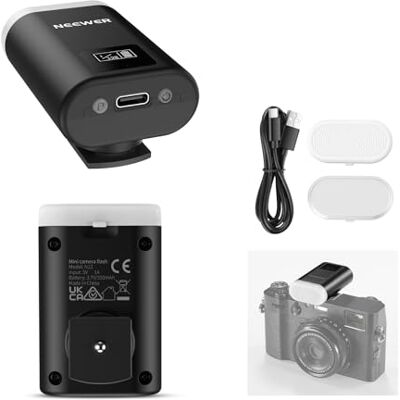 NEEWER Entry Level Version Mini Camera Flash,5600K Fill Light con Pantalla LCD, Compatible con Canon Fujifilm Sony Nikon DSLR Digital Standard Hot Shoe Camera para Fotografía Estudio Iluminación,N12 NEEWER Entry Level Version Mini Camera Flash,5600K Fill Light con Pantalla LCD, Compatible con Canon Fujifilm Sony Nikon DSLR Digital Standard Hot Shoe Camera para Fotografía Estudio Iluminación,N12