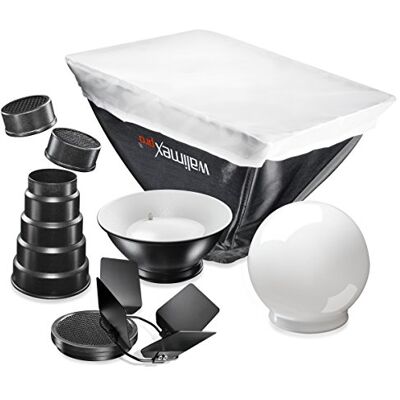 walimex pro Walimex 7 Piezas Juego Flash con difusor, Snoot, Reflector para Canon 580EX II walimex pro Walimex 7 Piezas Juego Flash con difusor, Snoot, Reflector para Canon 580EX II