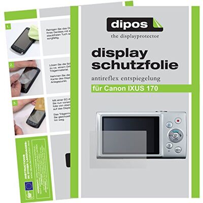 dipos 6x Protector de Pantalla mate para Canon IXUS 170 Antirreflejos, anti-reflectante, ajuste perfecto, antiarañazos, sin burbujas, compatible con huellas dactilares, autoadhesivo dipos 6x Protector de Pantalla mate para Canon IXUS 170 Antirreflejos, anti-reflectante, ajuste perfecto, antiarañazos, sin burbujas, compatible con huellas dactilares, autoadhesivo