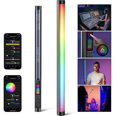 NEEWER TL60 RGB Barra de Luz, Todo Color RGBWW Fotografía Portátil LED Video Palo de Iluminación Admite Control App/2.4G/DMX, Lámpara con Efectos de 7 Píxeles, 2500-10000K CRI97+ TLCI98+, 3000mAh NEEWER TL60 RGB Barra de Luz, Todo Color RGBWW Fotografía Portátil LED Video Palo de Iluminación Admite Control App/2.4G/DMX, Lámpara con Efectos de 7 Píxeles, 2500-10000K CRI97+ TLCI98+, 3000mAh