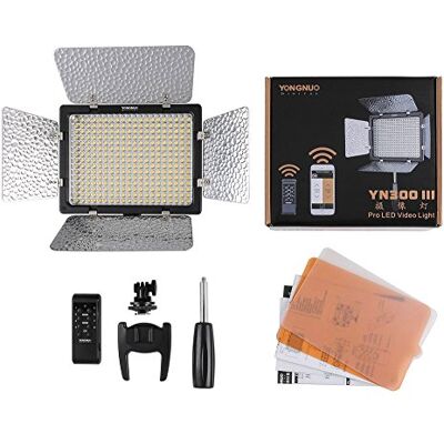 YONGNUO YN300 III LED Cámara de vídeo Luz con Temperatura de Color 5500 K y Brillo Ajustable para Canon Nikon Pentax Olympus Samsung YONGNUO YN300 III LED Cámara de vídeo Luz con Temperatura de Color 5500 K y Brillo Ajustable para Canon Nikon Pentax Olympus Samsung