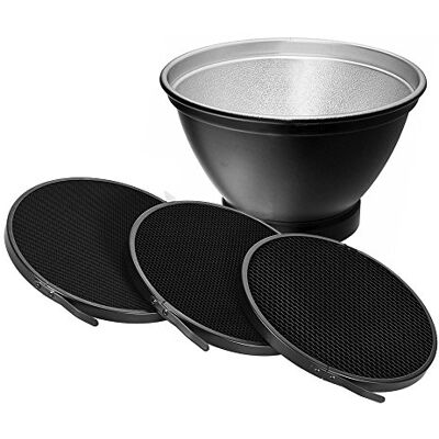 Andoer 210mm Elinchrom Mount Difusor de Luz para Fotografía con Rejilla de Panal de Abeja de 10°, 30° y 50° para Estudio de Fotografía Comercial Andoer 210mm Elinchrom Mount Difusor de Luz para Fotografía con Rejilla de Panal de Abeja de 10°, 30° y 50° para Estudio de Fotografía Comercial