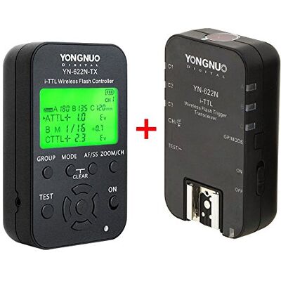 YONGNUO YN622N-KIT inalámbrico i-TTL de Disparo de Flash Kit con Pantalla LED para cámaras Nikon, Incluye Controlador YN622N-TX y YN622 N + transmisor-Receptor WINGONEER difusor de Flash YONGNUO YN622N-KIT inalámbrico i-TTL de Disparo de Flash Kit con Pantalla LED para cámaras Nikon, Incluye Controlador YN622N-TX y YN622 N + transmisor-Receptor WINGONEER difusor de Flash