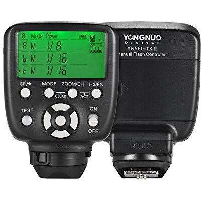 YONGNUO YN560-TX II Disparador de Flash Manual Remoto Transmisor LCD Compatible con cámara Canon DSLR A YN560III/YN560IV/YN660/yn968 N/yn860li Receptor Speedlite RF-602/RF603/RF603 II/RF605 YONGNUO YN560-TX II Disparador de Flash Manual Remoto Transmisor LCD Compatible con cámara Canon DSLR A YN560III/YN560IV/YN660/yn968 N/yn860li Receptor Speedlite RF-602/RF603/RF603 II/RF605