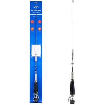 PNI Antena Plegable CB LED 850, 85 cm, 26-28 MHz, 300 Watt, se Ilumina Durante la transmisión, Tipo Rosca PL, sin Accesorios PNI Antena Plegable CB LED 850, 85 cm, 26-28 MHz, 300 Watt, se Ilumina Durante la transmisión, Tipo Rosca PL, sin Accesorios