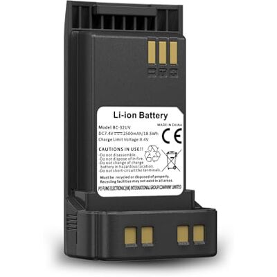 BaoFeng DM-32 Radio Battery 2500mAh Li-Ion Battery for UV-32 Walkie Talkie BC-32UV for UV32 Two Way Radio 7.4V BaoFeng DM-32 Radio Battery 2500mAh Li-Ion Battery for UV-32 Walkie Talkie BC-32UV for UV32 Two Way Radio 7.4V