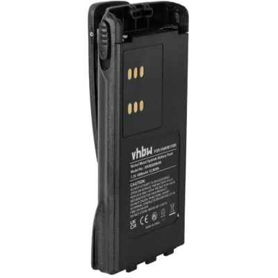 vhbw Batería Recargable reemplaza Motorola HNN9008A HNN9008AR, HNN9009 para radio (1800 mAh, 7,2 V, NiMH) + pinza vhbw Batería Recargable reemplaza Motorola HNN9008A HNN9008AR, HNN9009 para radio (1800 mAh, 7,2 V, NiMH) + pinza