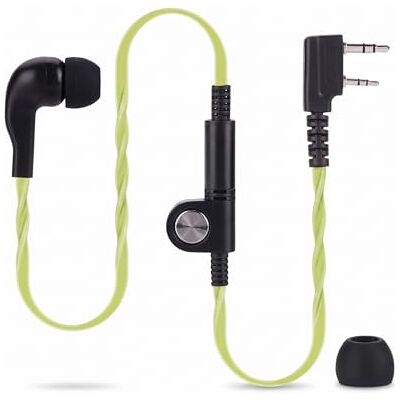 Bewinner Auriculares con Micrófono para Walkie Talkie, Auriculares 2 Pines con Botón PTT Compatible con Policía y Sector Hotelero (Verde) Bewinner Auriculares con Micrófono para Walkie Talkie, Auriculares 2 Pines con Botón PTT Compatible con Policía y Sector Hotelero (Verde)
