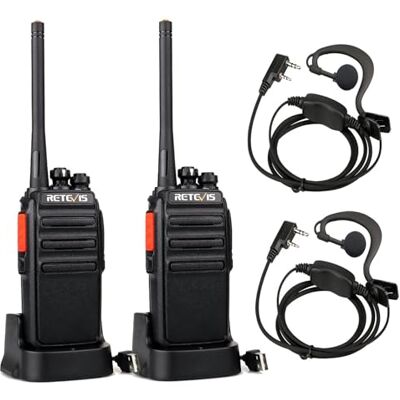 Retevis RT24 Walkie Talkie Recargable, Walkies Profesionales, PMR446 sin Licencia 16 Canales CTCSS/DCS VOX, Walkie Talkie con Cargador USB y Pinganillo, Apto para Adultos (Negro,1 Par) Retevis RT24 Walkie Talkie Recargable, Walkies Profesionales, PMR446 sin Licencia 16 Canales CTCSS/DCS VOX, Walkie Talkie con Cargador USB y Pinganillo, Apto para Adultos (Negro,1 Par)